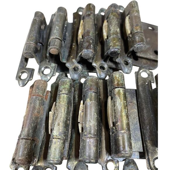 Vintage Quick Snap 2.8 Inch Cabinet Door Hinges Set of 20 Good Used Condition - Picture 4 of 5